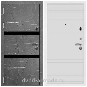 Темные входные двери, Дверь входная Армада Престиж Белая шагрень МДФ 16 мм Торос графит / МДФ 16 мм ФЛ Дуб кантри белый горизонт