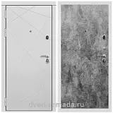 Дверь входная Армада Престиж Белая шагрень МДФ 16 мм Престиж Лофт ФЛ-291 / МДФ 6 мм ПЭ Цемент темный